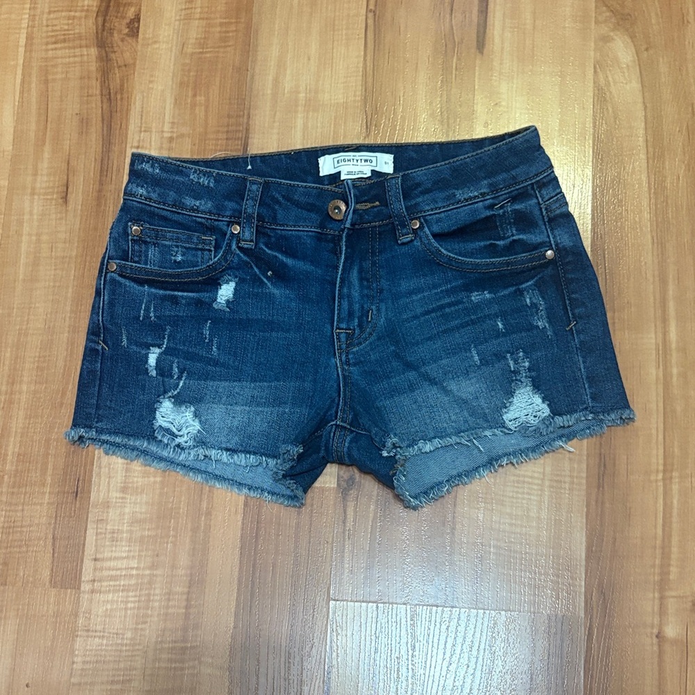 Indigo Women's Distressed Jean Shorts